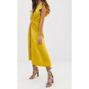 ASOS DESIGN Satin Yellow Dress